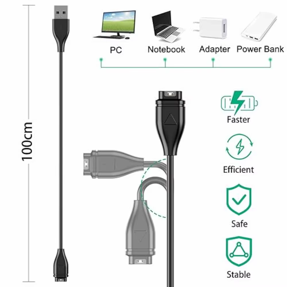 Chargeur pour montre intelligente Garmin approche S10 S12 S40 S42 S50 S60 S62 S70