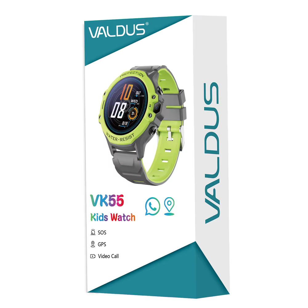 VALDUS 2025 nouveau VK55 enfants montre GPS SOS appel avec caméra 0.3 Mpix 4G carte SIM
