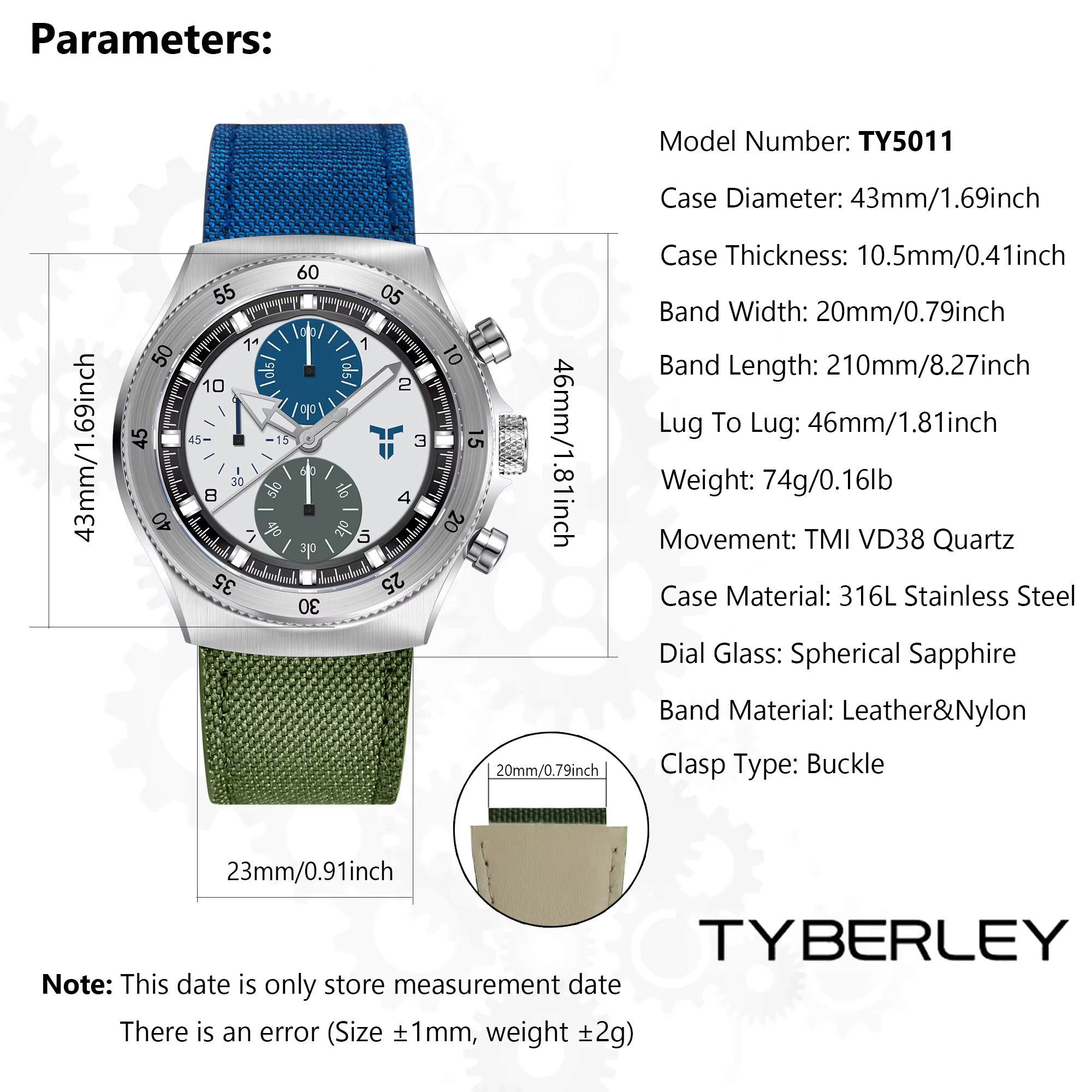 Nouvelle montre rétro TYBERLEY 2026 pour homme