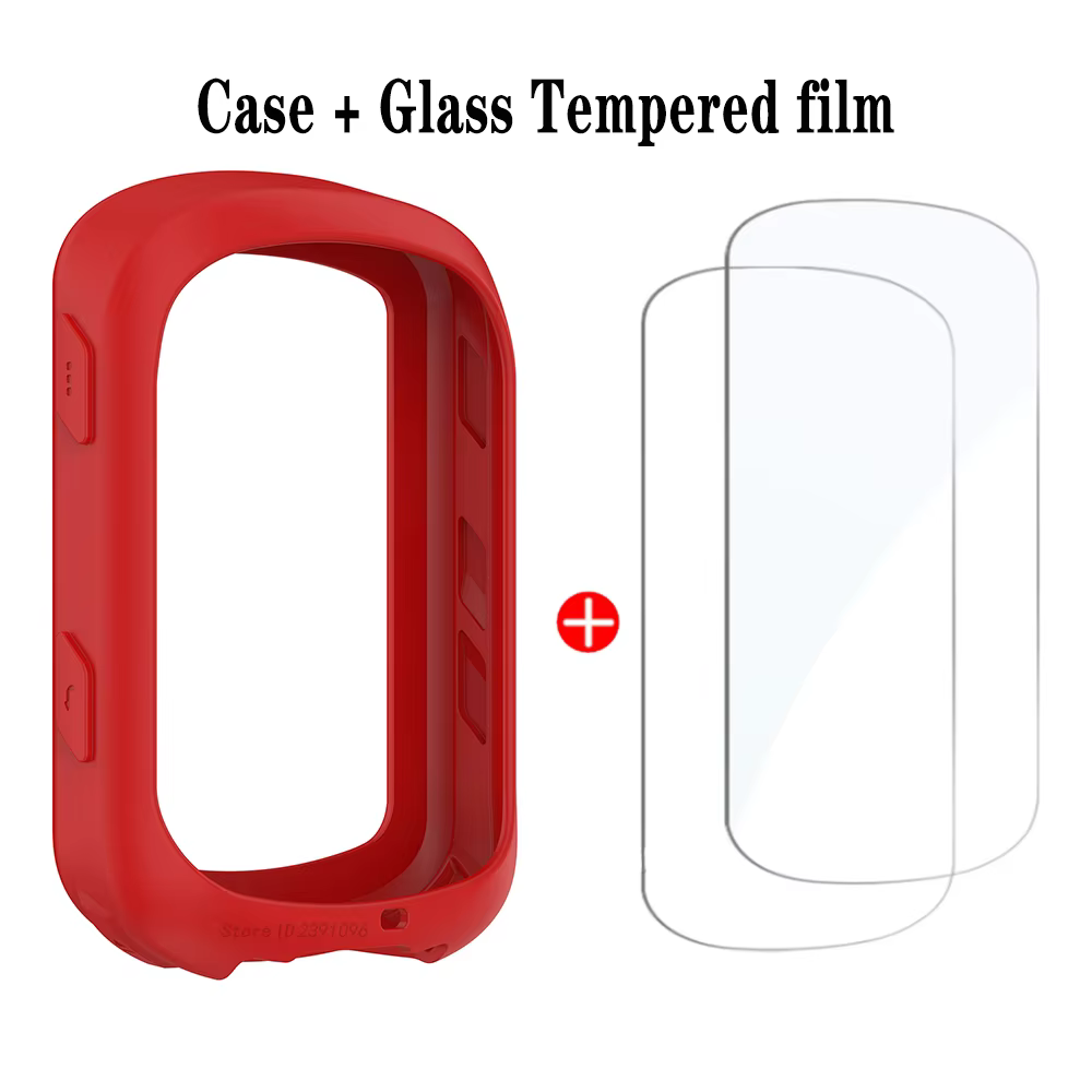 Coque en silicone TPU + 2 pièces en verre trempé pour Garmin Edge 840 540 GPS chronomètre housse de protection 540