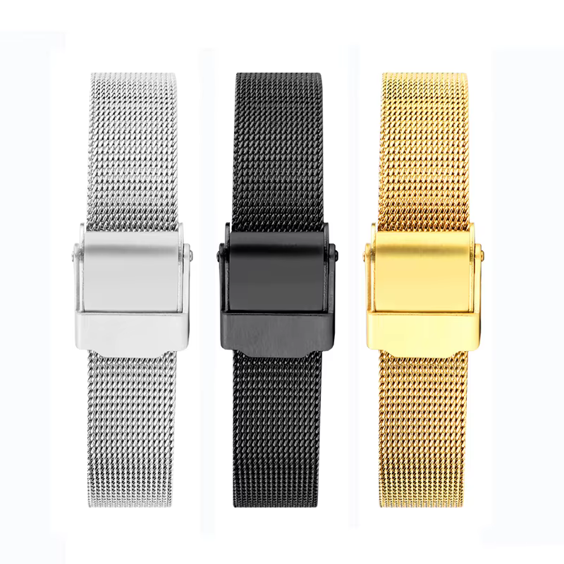 Bracelet de montre rétro en maille respirante pour hommes et femmes