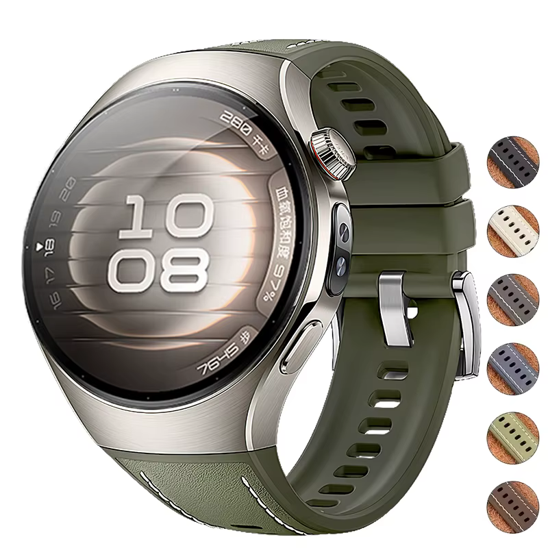 Bracelet en cuir de luxe pour Huawei Watch 5