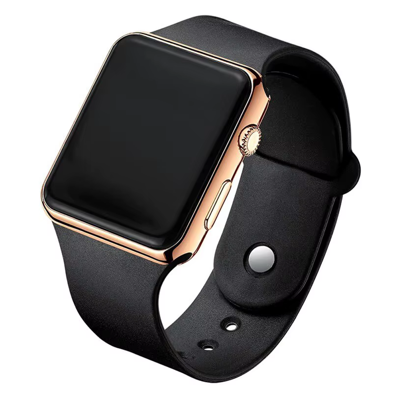 Montre de sport numérique LED électronique pour femmes et hommes