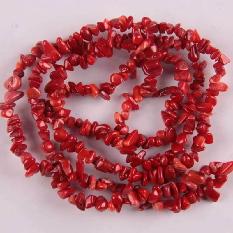 Bracelet extensible en corail de mer rouge, perles porte-bonheur, bijoux de 8 pouces, G667