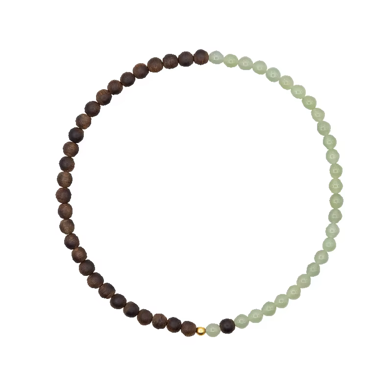 Bracelet double tour en perles de jade Hetian et bois d'agar naturel pour femme, nouveau style chinois, idéal pour un cadeau