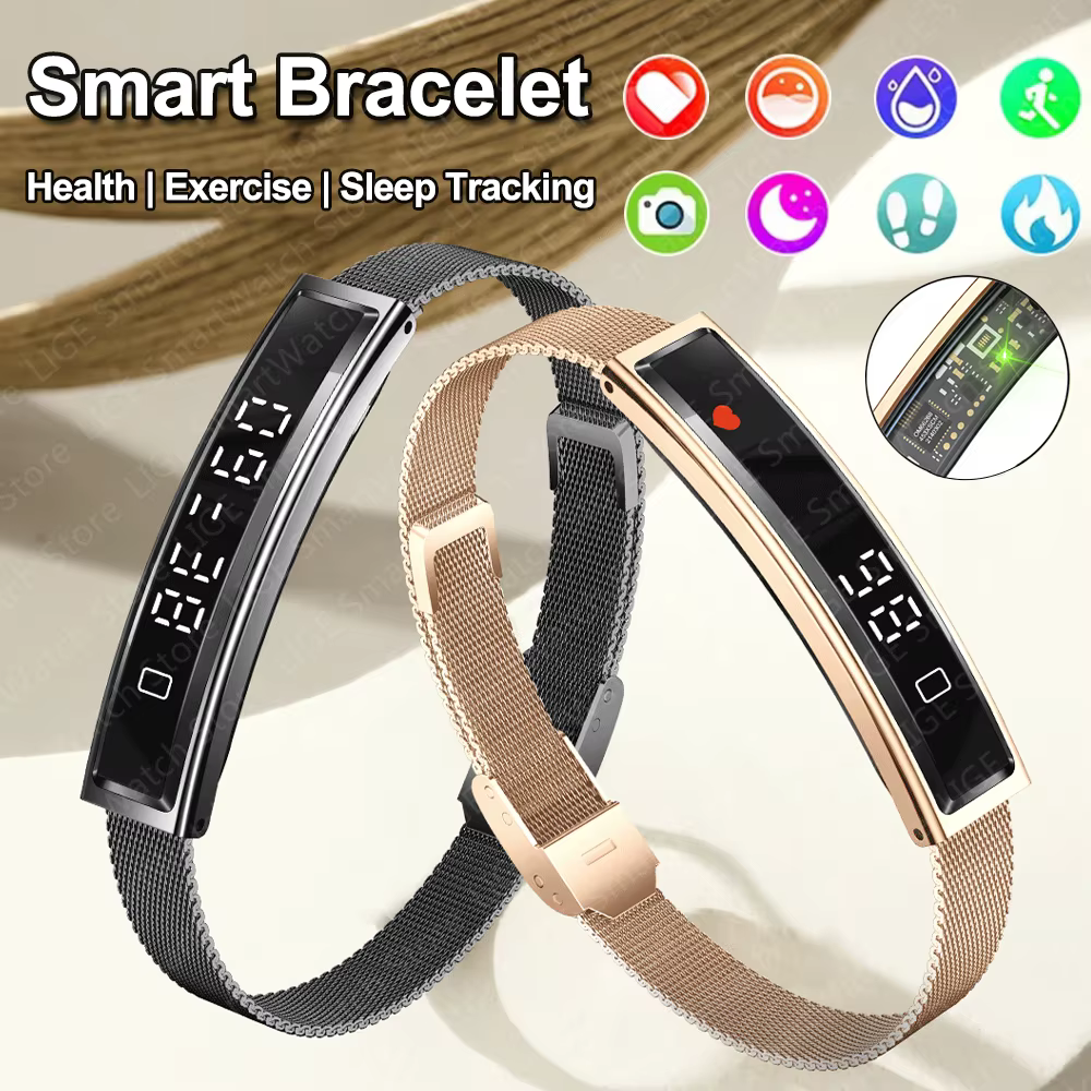Nouveau Bracelet intelligent de santé hommes femmes Fitness bande de sport Test de stress moniteur HRV podomètre étanche montre intelligente pour Android iOS