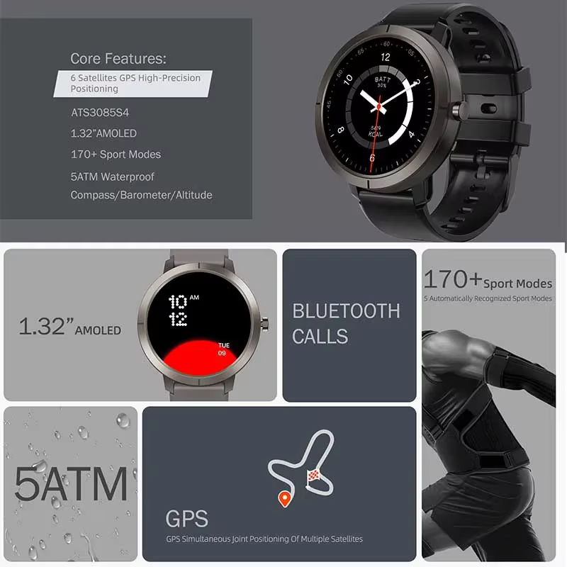 Montre connectée GPS 2026 AMOLED 1