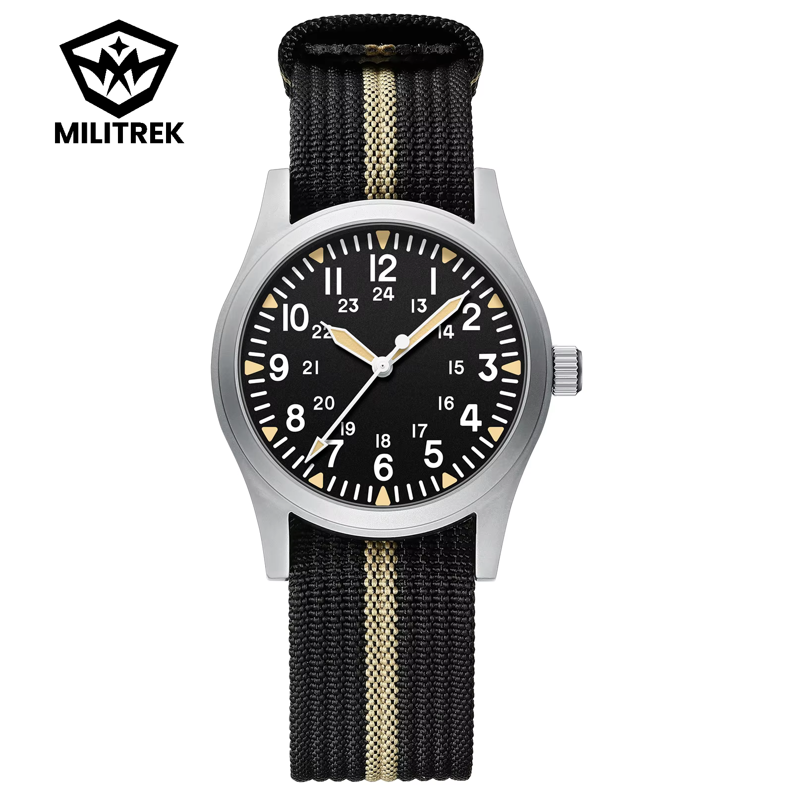 Montre à Quartz VH31 pour hommes militaire robuste champ extérieur 100M étanche avec verre saphir lumineux acier