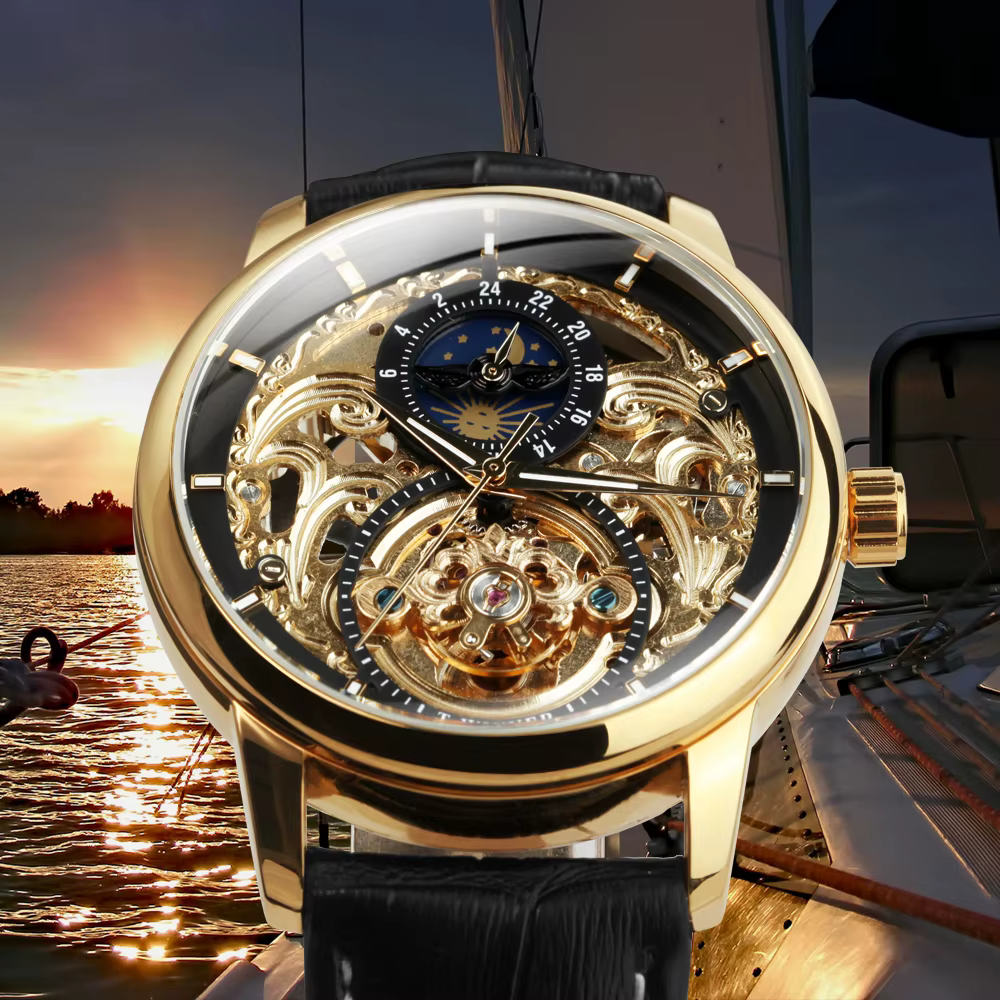 Montre de luxe à tourbillon pour homme