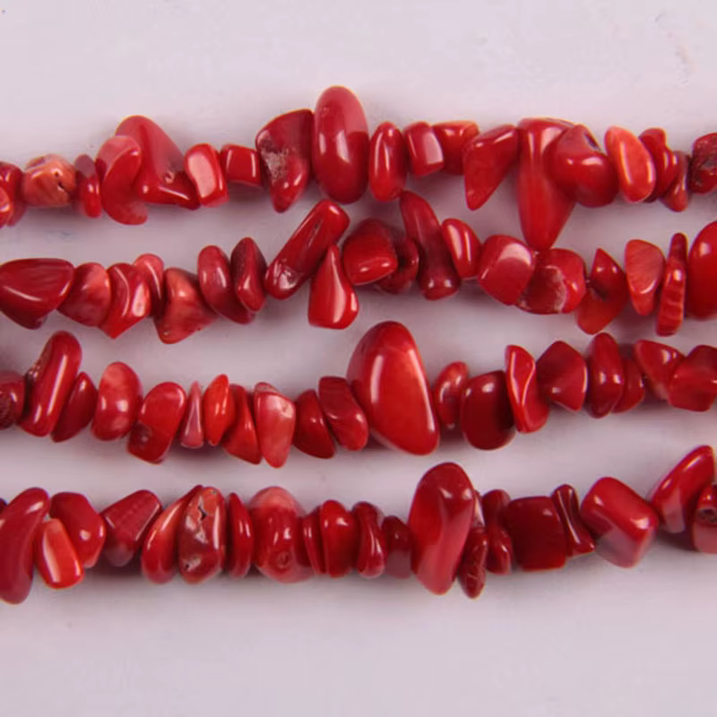 Bracelet extensible en corail de mer rouge, perles porte-bonheur, bijoux de 8 pouces, G667