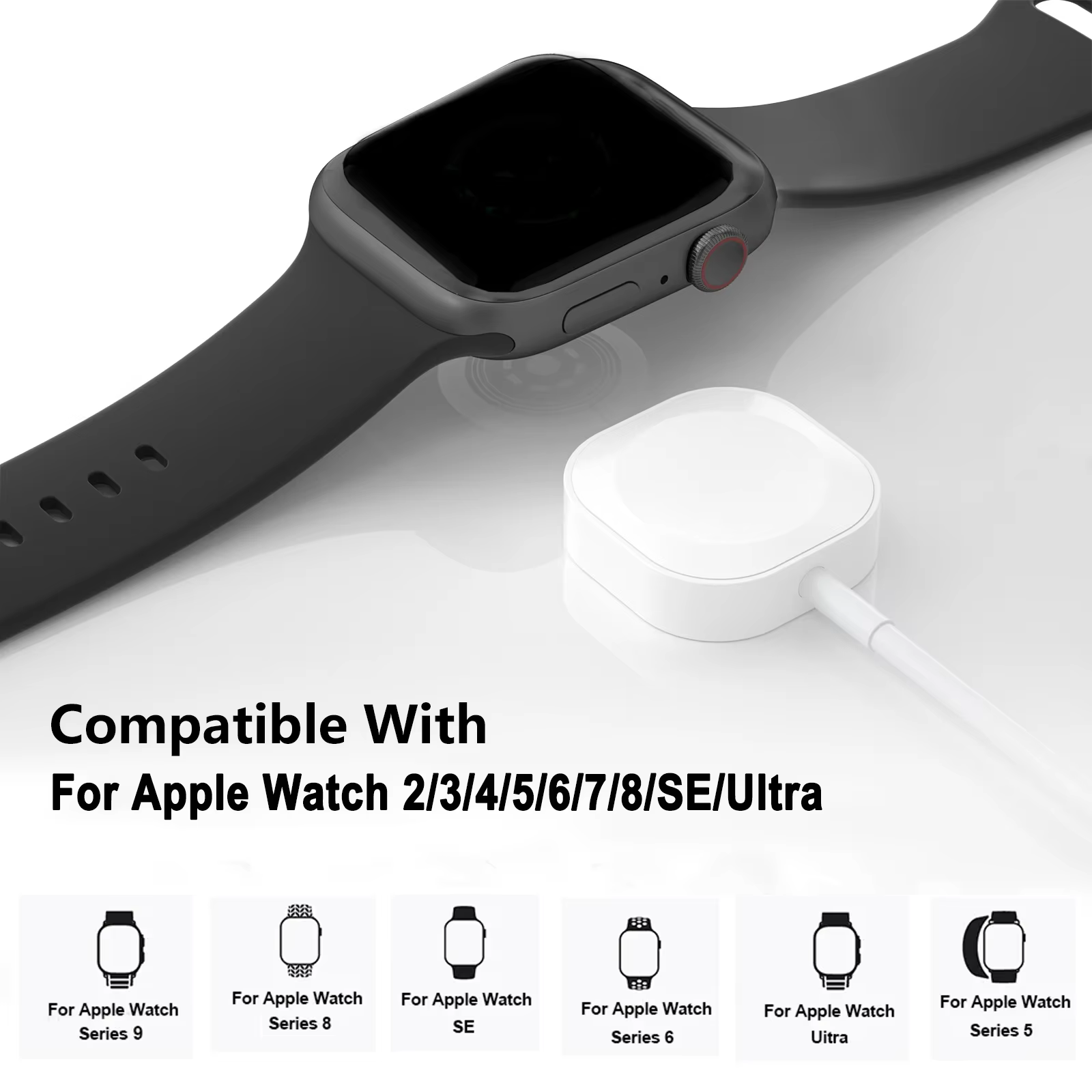 Nouveau chargeur magnétique sans fil pour Apple Watch série 9 8 7 6 5 4 SE câble de charge rapide USB Type C pour iWatch