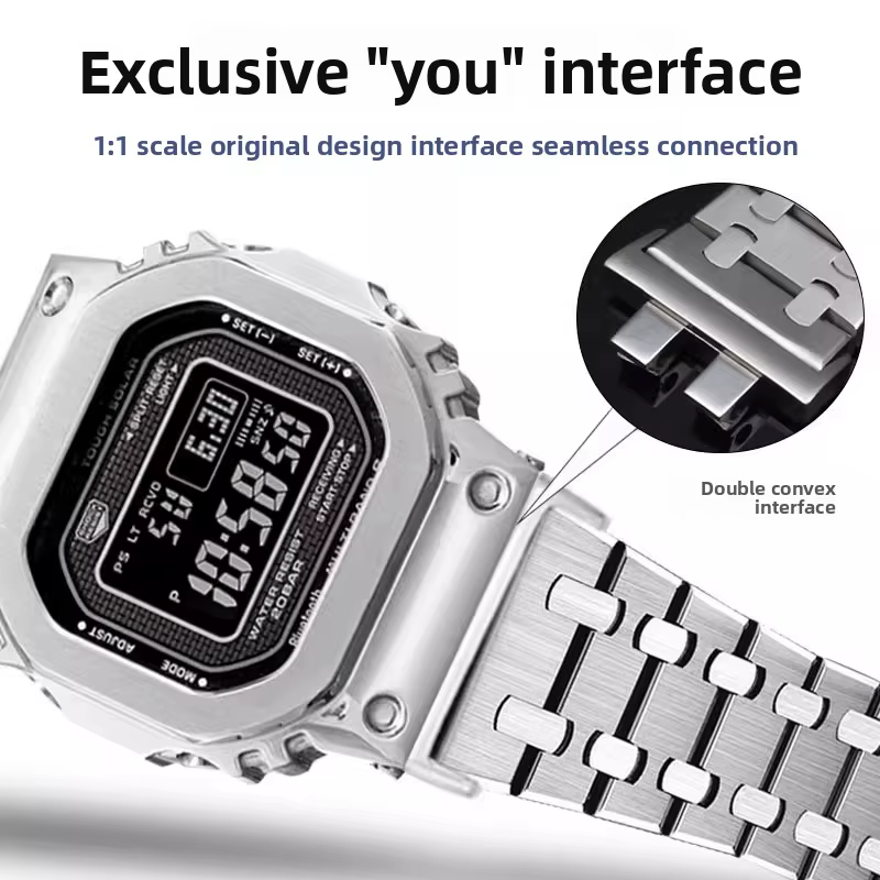 Bracelet en acier inoxydable de haute qualité pour Casio G-SHOCK GMW-B5000 GM-B2100