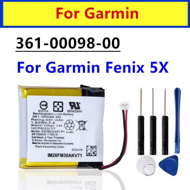 Nouvelle batterie de montre 361-00097-00 361-00096-00 361-00098-00 pour Garmin Fenix 5