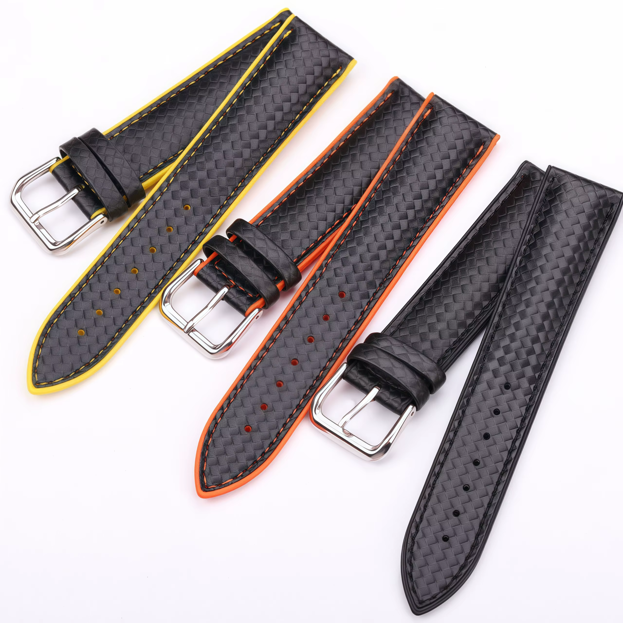 Bracelet de montre en cuir + caoutchouc pour femmes et hommes