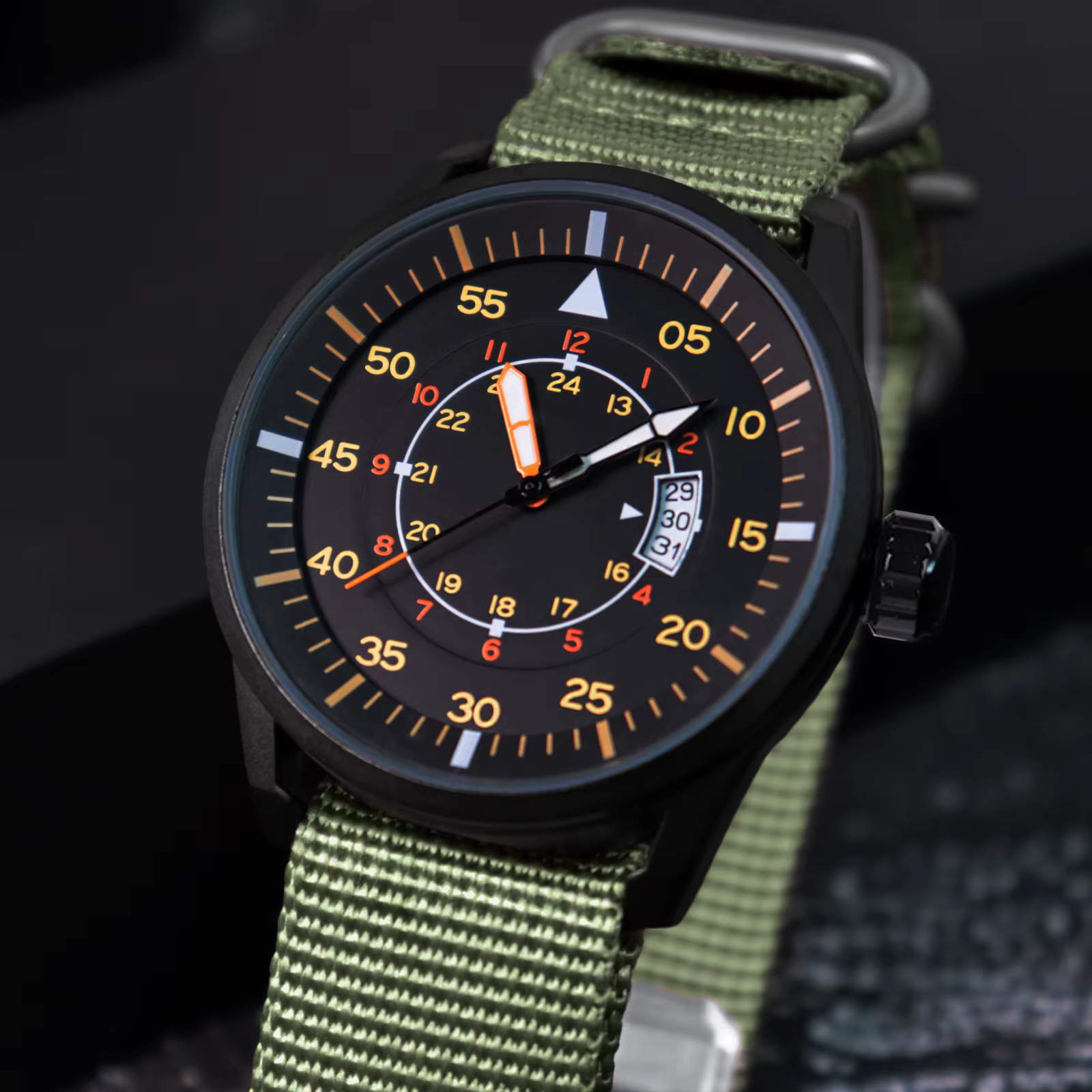 ADDIESDIVE nouvelle montre à Quartz JD1508 pour hommes sport Hardlex cadran fenêtre 50M étanche montres bracelet en Nylon Relogio Masculino
