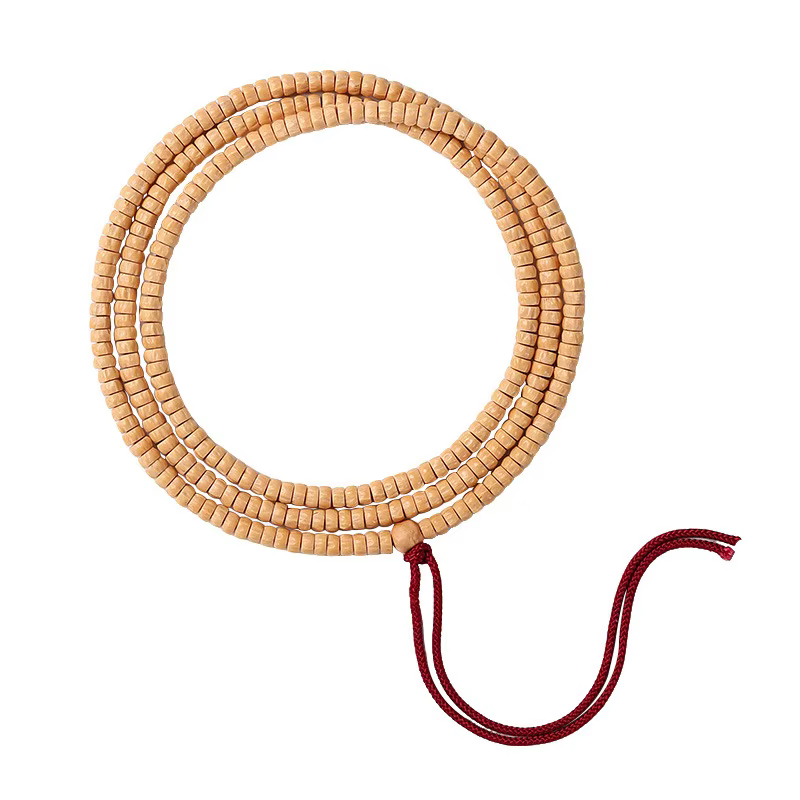 Bracelets de méditation de qualité supérieure pour hommes, style tibétain, 108 perles de cyprès vibrées à chaud, pour femmes