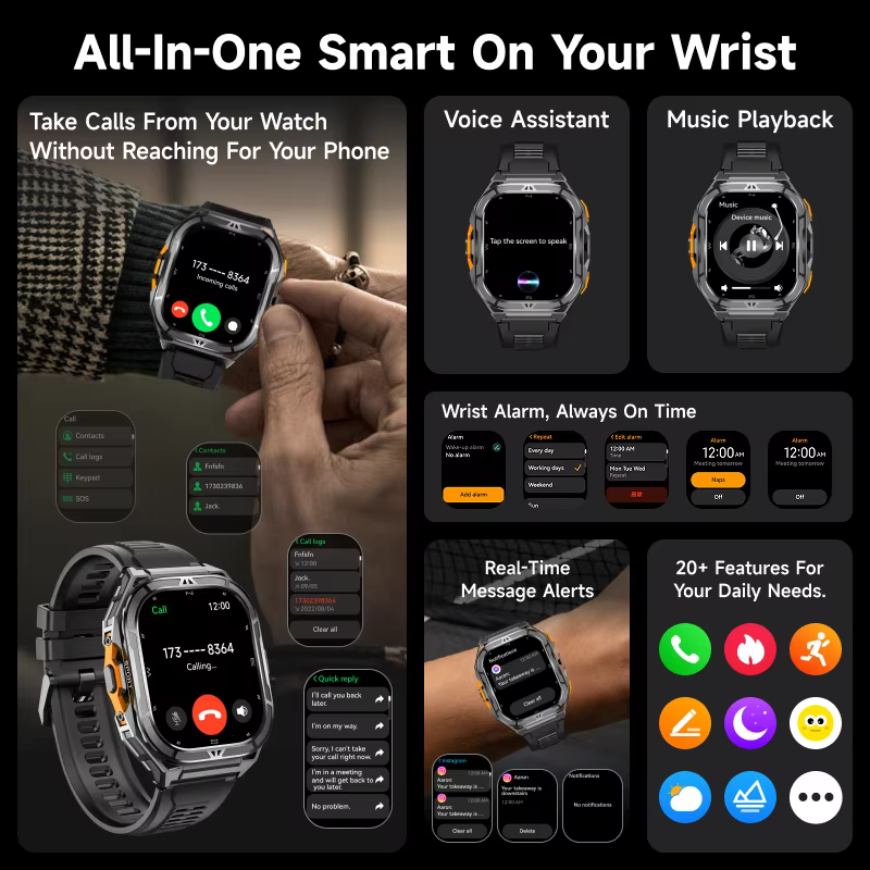 Montre connectée GPS pour hommes