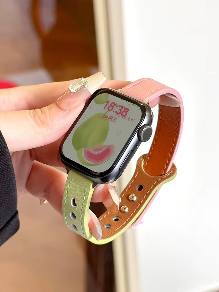 Bracelet en cuir de chien mignon pour iWatch Ultra 10 9 8 7 6 5 4