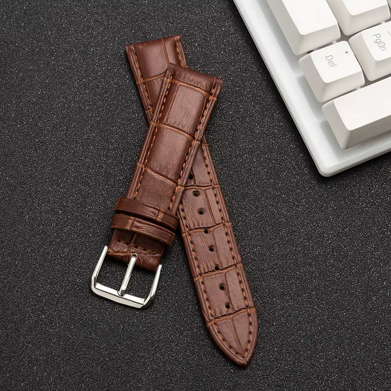 16mm 18mm 20mm 22mm 24mm bracelet de montre en cuir de veau à dégagement rapide pour femmes