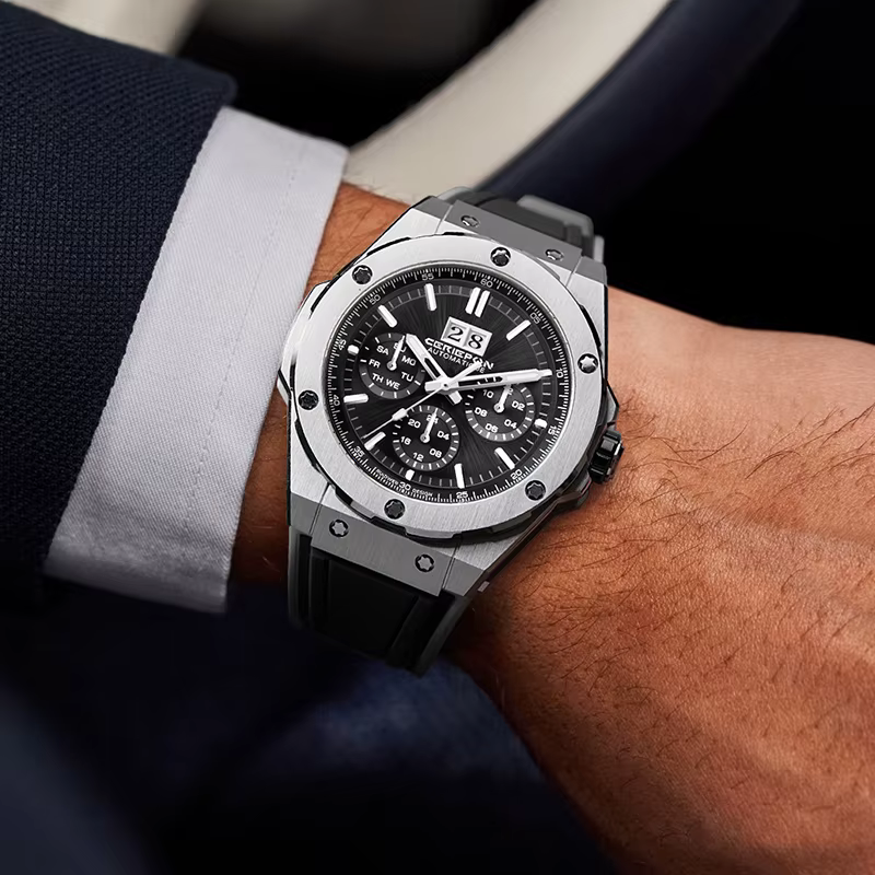 Montre mécanique multifonctionnelle pour hommes