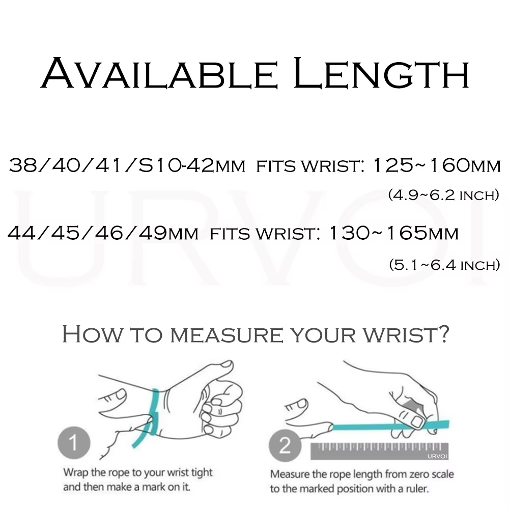 URVOI Double Tour pour Apple Watch band série 11 10 9 8 SE bracelet pour iwatch ceinture extra-longue