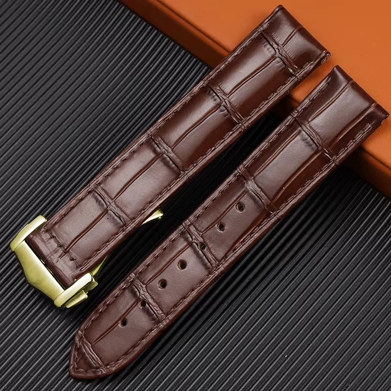 Bracelet DE montre en cuir véritable