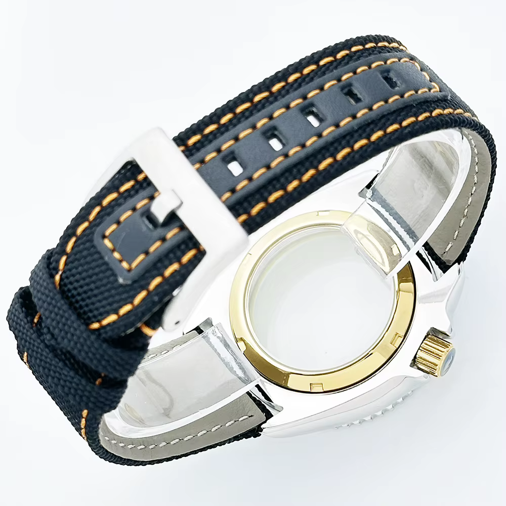 Boîtier de montre en Nylon et cuir