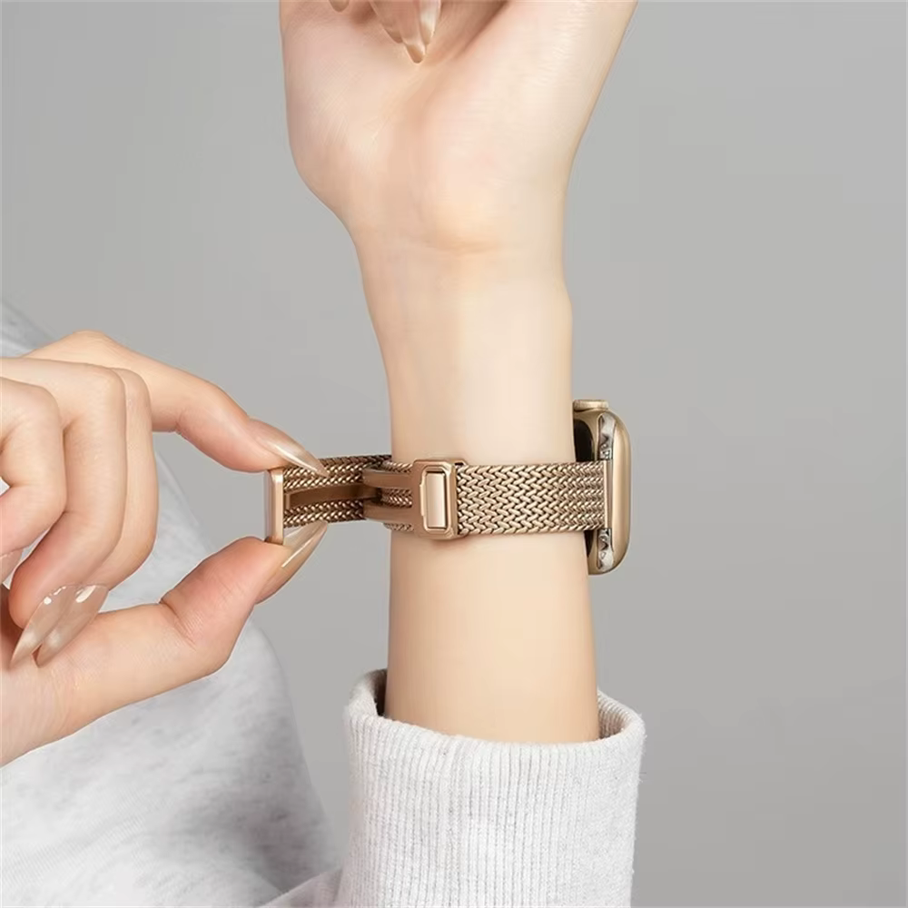 Bracelet magnétique en métal mince de luxe pour IWatch 10 9 8 7 SE 6
