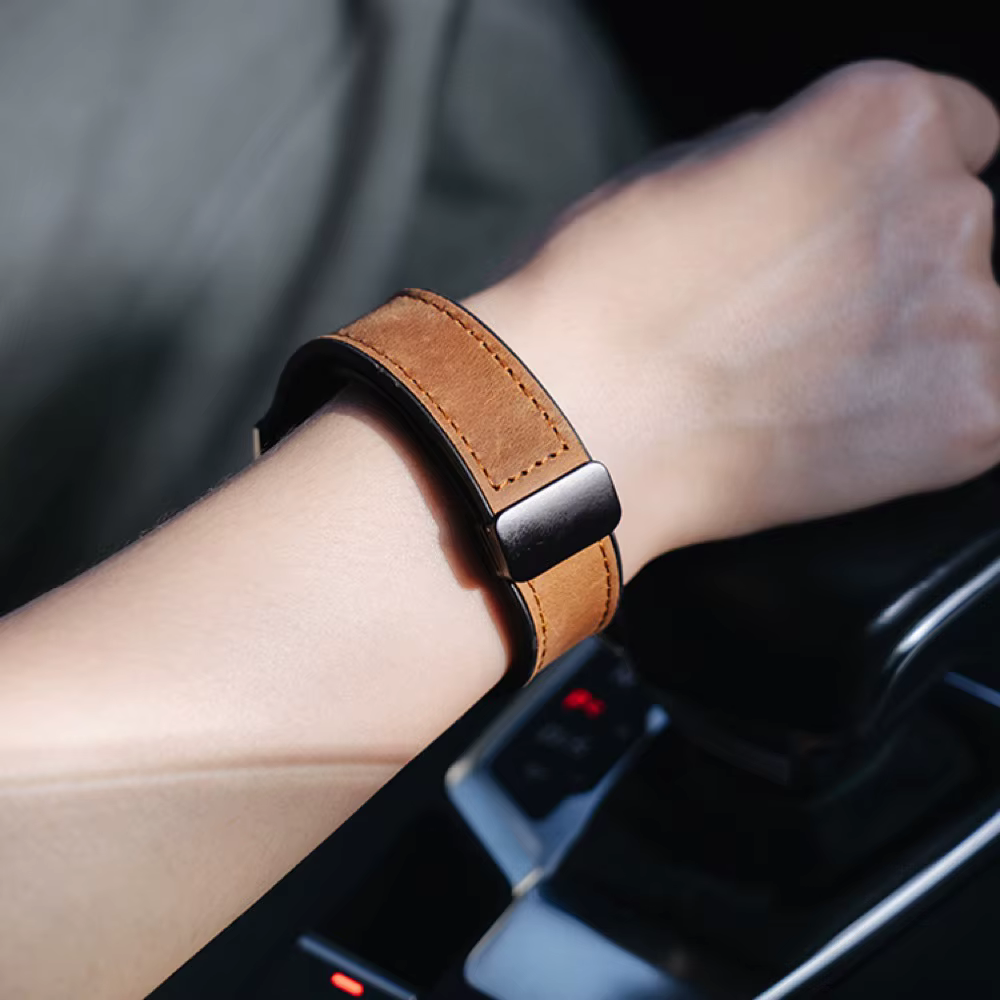 Bracelet en cuir et silicone pour Huawei Watch GT 6 5 4 46mm 41mm