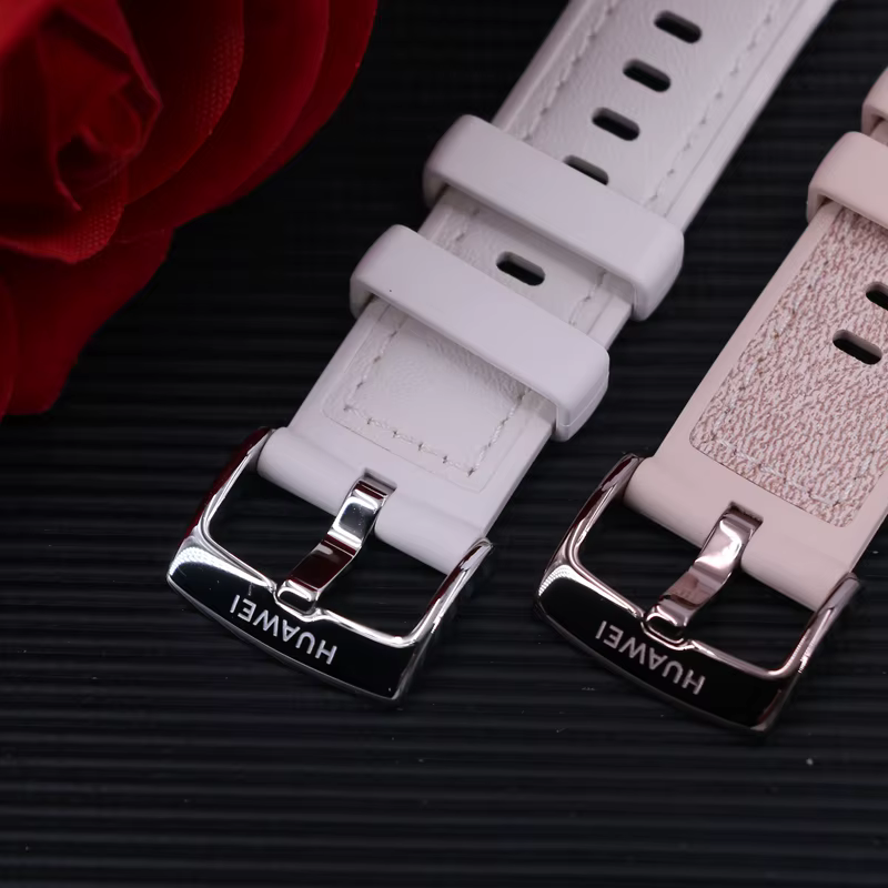 Bracelet de montre en cuir végétalien d'origine Huawei Watch 5 42 mm