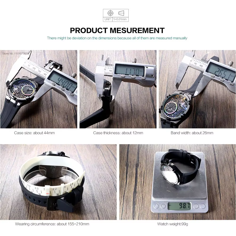 Montre analogique sportive MEGIR Orange pour homme