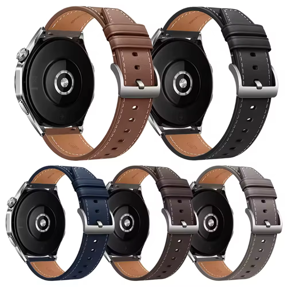 20/22mm Bracelet en cuir pour Garmin Venu 4 45mm 3 Sq2