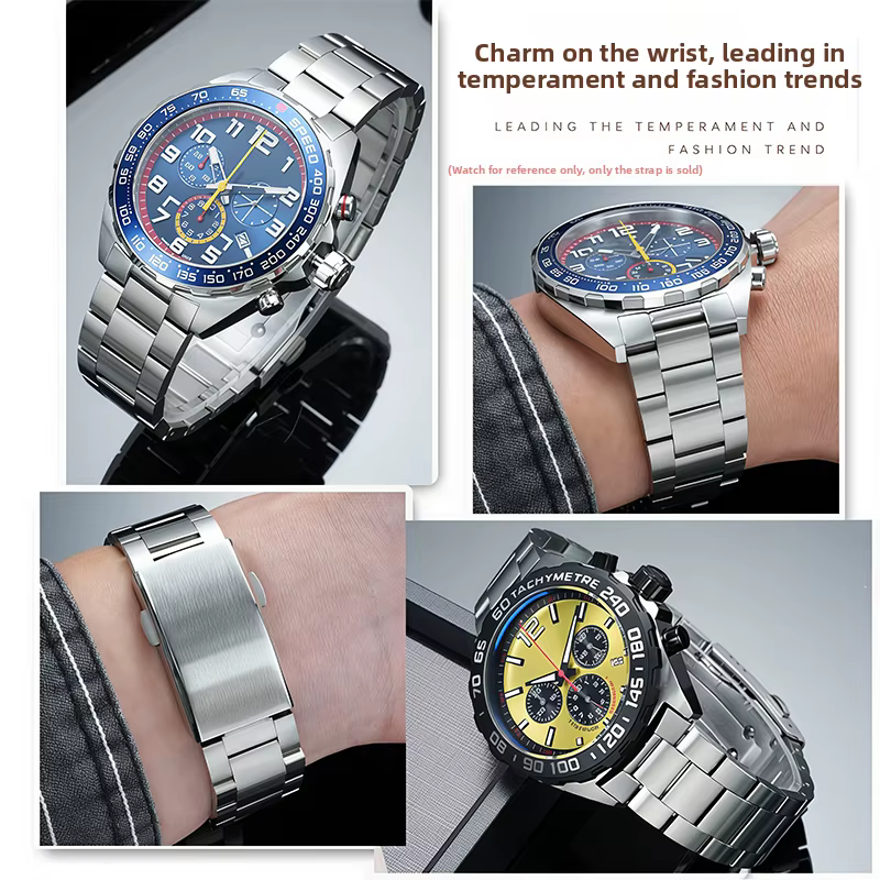 Bracelet de montre en métal pour hommes