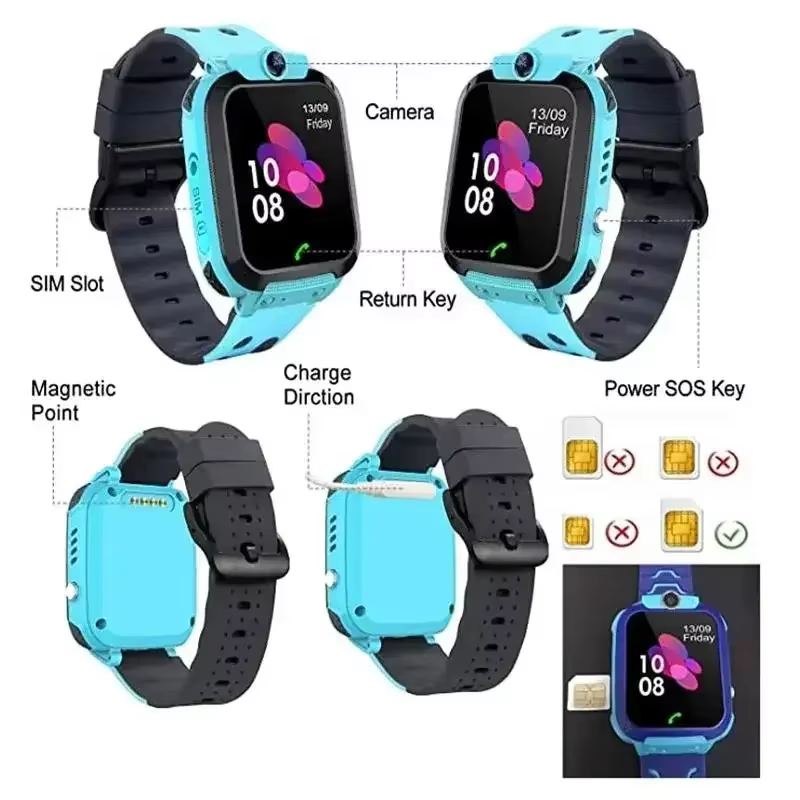 Montre connectée 4G Lenovo pour enfants avec carte SIM