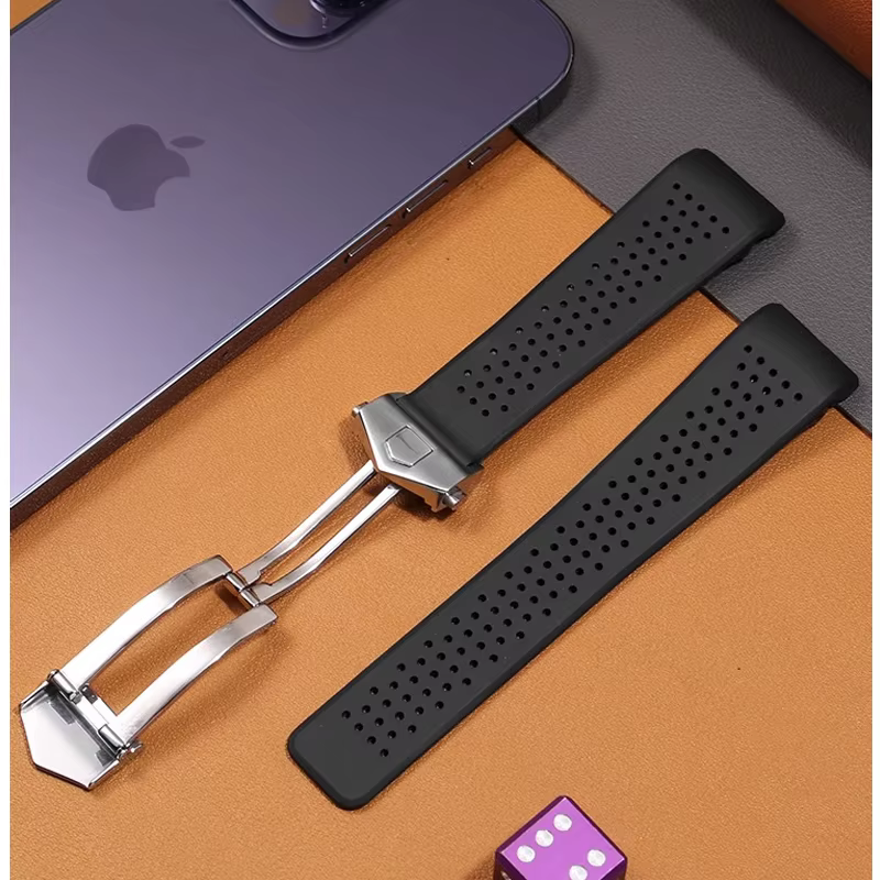 Bracelet de montre en caoutchouc pour TAG HEUER GRAND CARRERA