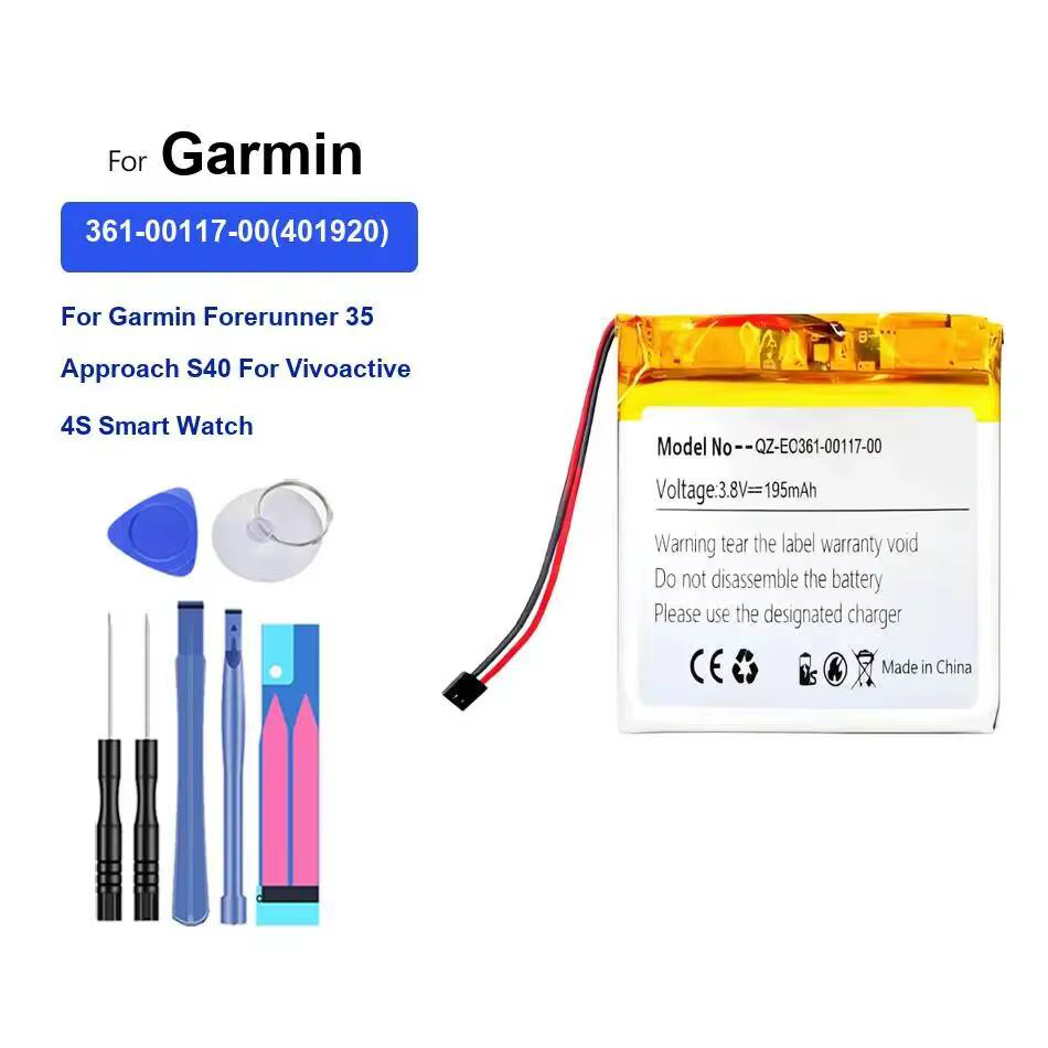 361-00117-00 ( 401920 ) 361-00108-00 VI4 Pour Garmin Forerunner 35 Pour Vivoactive 361-00096-01 4S HR 3 4 5 Pro Pour batterie GPS