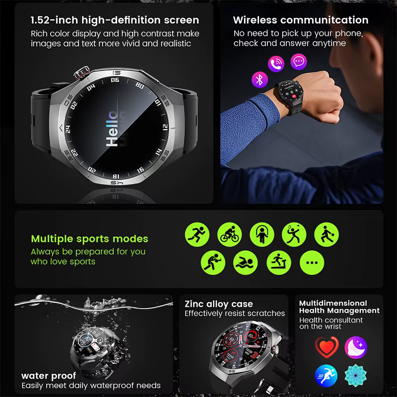 Nouvelle montre connectée GPS Pro 2026 avec écran AMOLED 1