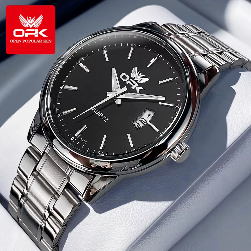 OPK 6010 montres pour hommes multifonctionnel chronographe montre-bracelet hommes montre originale étanche lumineux montre à Quartz Reloj