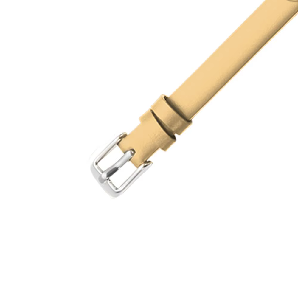 Bracelet de montre en cuir véritable à queue ronde