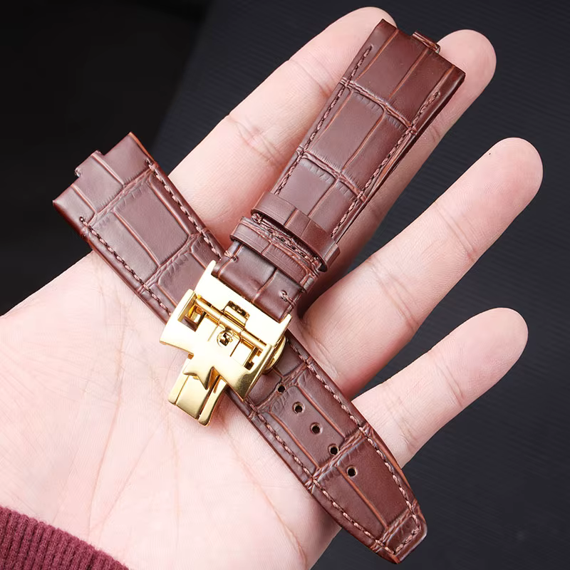 Bracelet de montre en cuir de vache