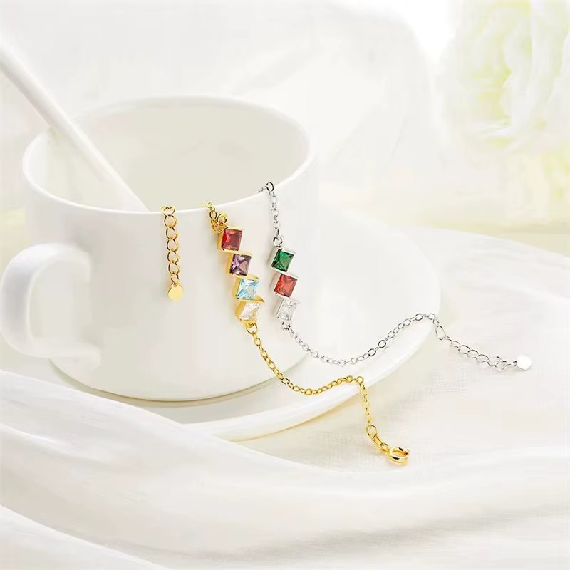 Bracelet personnalisé en pierre de naissance pour femmes, Unique, personnalisé, bijoux personnalisables, cadeau pour maman, femme, petite amie