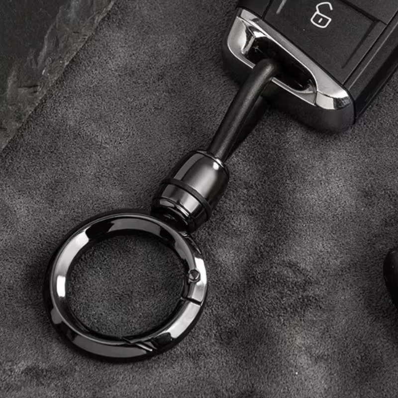 Porte-clés de voiture, sangle de porte-clés avec anneau en métal, accessoires de porte-clés minimalistes pour clés de voiture, organisateur de clés Anti-perte