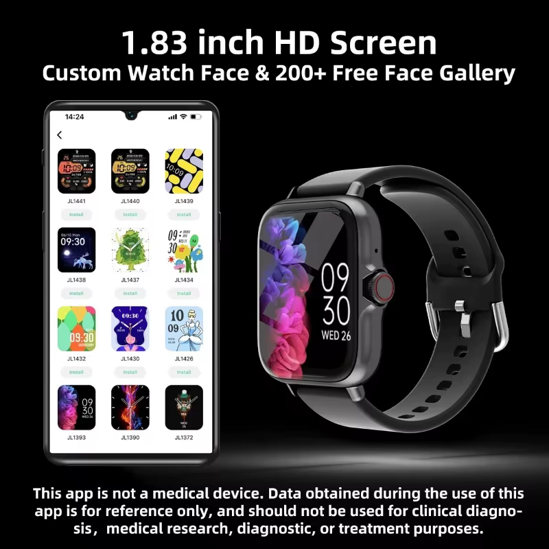 Montre intelligente, appel/cadran sans fil
