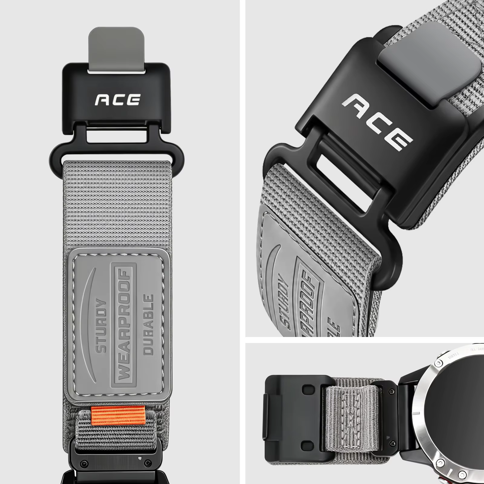 Bracelet de montre compatible avec les montres Garmin - Bracelet en nylon pour homme de 22 mm, adapté aux modèles Fenix 8/Forerunner 965/Approach S7