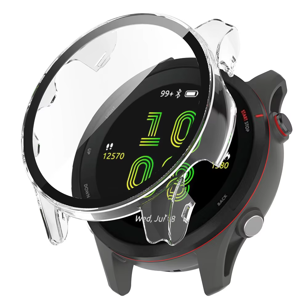 PC + étui en verre pour Garmin Forerunner 255 255S 265 265S 965