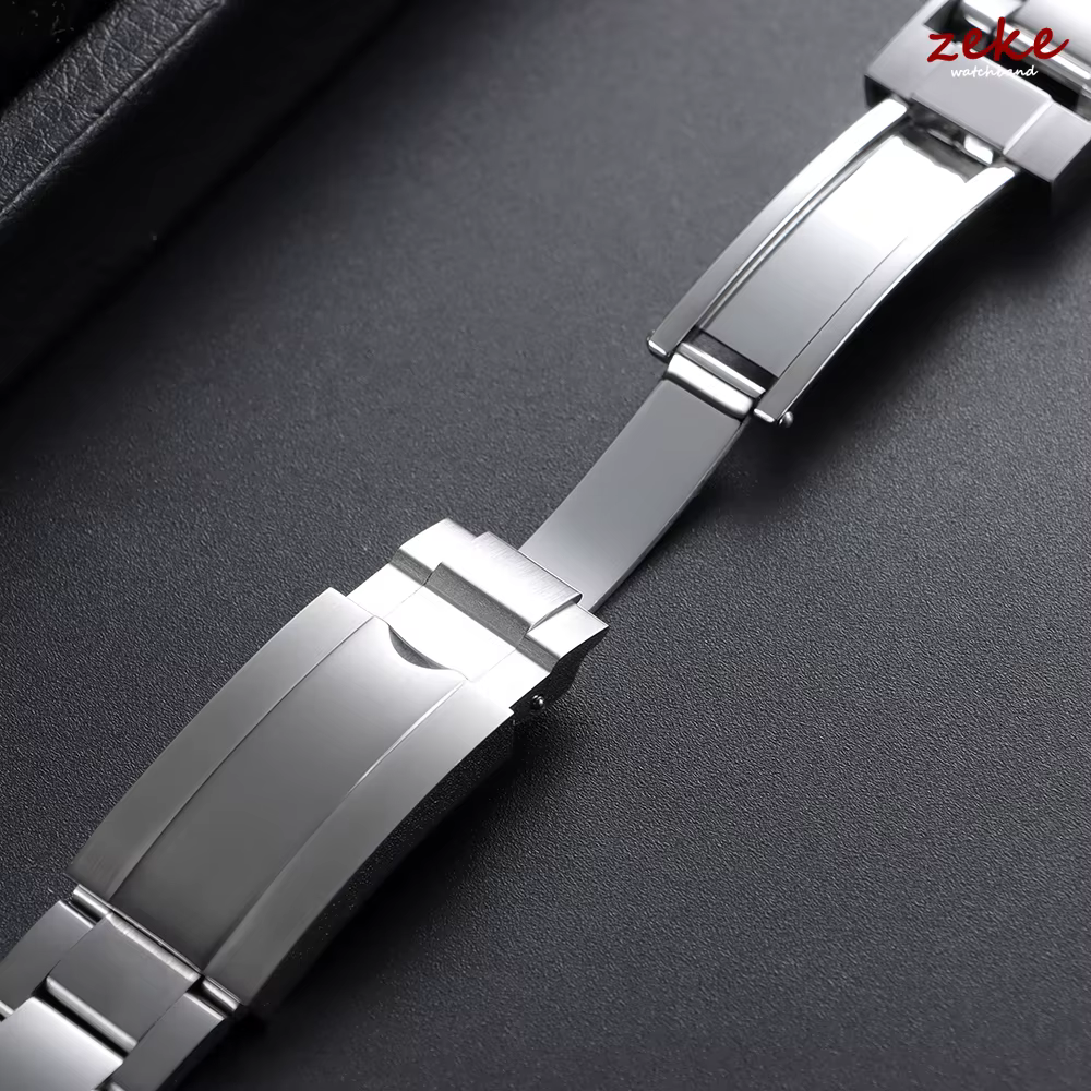 Bracelet de montre de luxe à extrémité plate incurvée