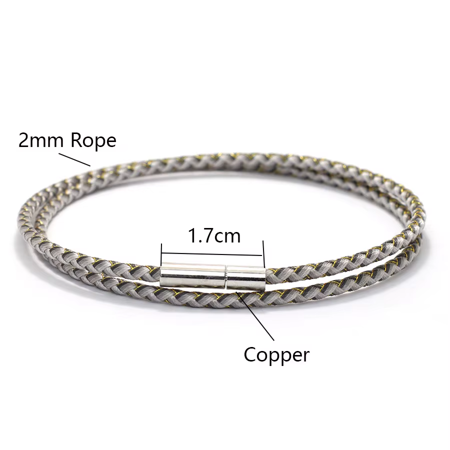 Bracelet Double Couche Rouge pour Femme, Corde Fine de 2mm, Boucle Ronde, Cadeau Parfait pour Elle, Accessoires de Plage Décontractés