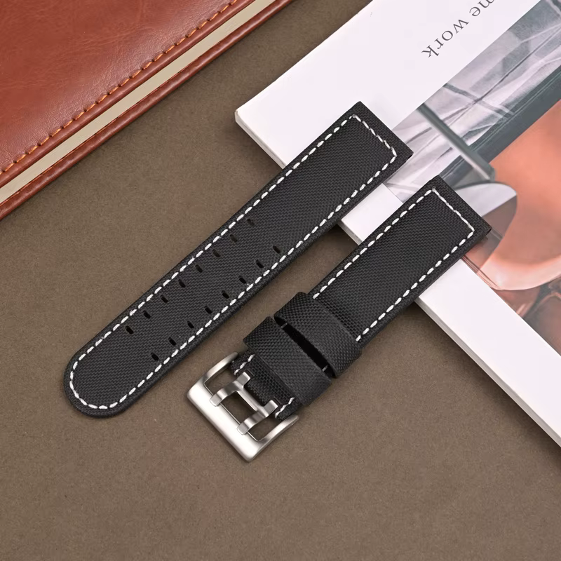 Bracelet de montre en nylon et cuir de haute qualité pour Hamilton Kaki Field Aviation