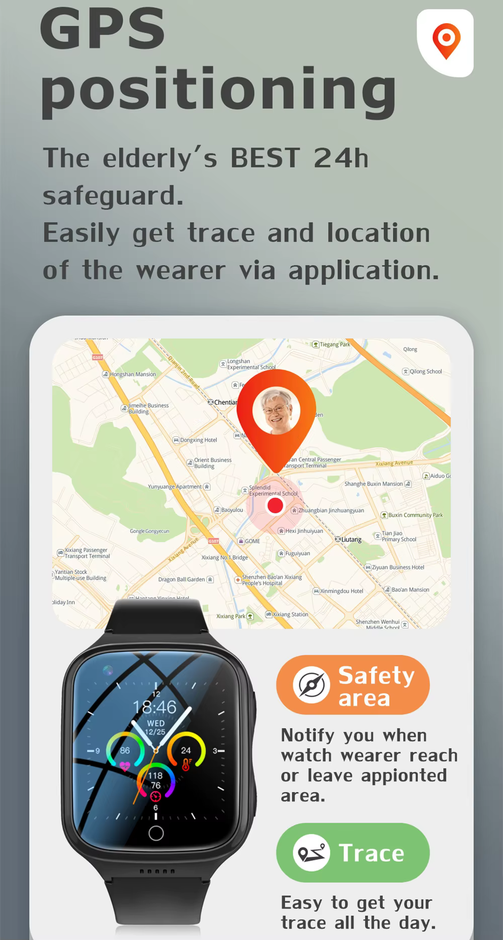 Montre connectée anti-chute pour personnes âgées, montre intelligente pour seniors, montre SOS, appel téléphonique 4G avec carte SIM, positionnement GPS, fréquence cardiaque, appel vidéo, K9L Vib