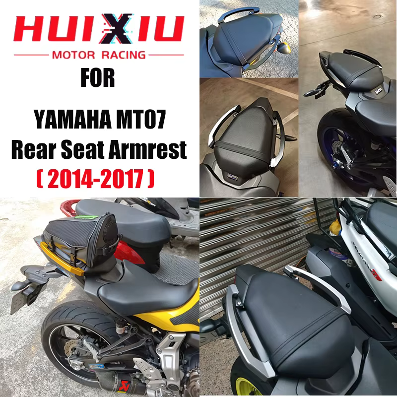 Accoudoir de barre d'accoudoir de passager de siège arrière de moto, accessoire pour Yamaha MT 07 MT07 FZ FZ07 2015 2016 2017